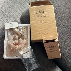 Willow tree family, a lifetime of love” and plaque stand. New in boxes.